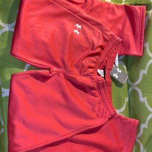 Youth pink underarmour sweat pants